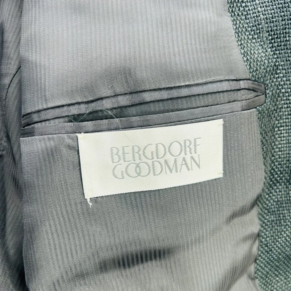 Ermenegildo Zegna Blazer Mens 40 Gray Wool Linen Bergdorf Goodman Jacket